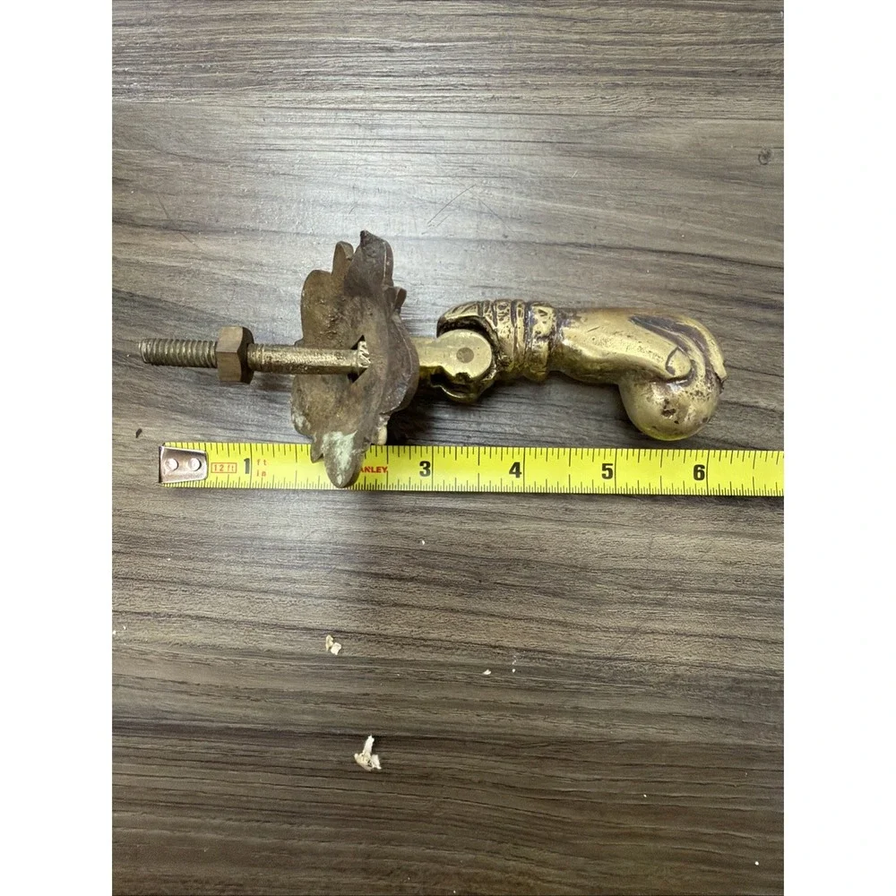 Victorian Witchy ANTIQUE BRASS HAND & BALL KNOCKER